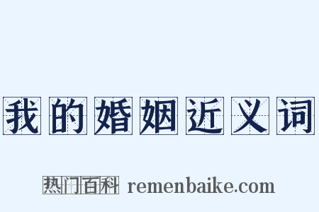 我的婚姻近义词是什么意思的图片